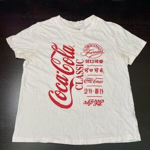 Coca-Cola White Tee with Bold Red Logos